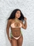 CORTININHA RIO SALMÃO COM VERDE CANDY - Maria Maria Beachwear