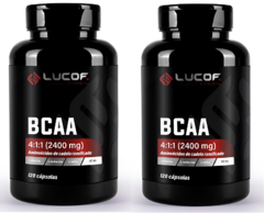 02 POTES BCAA 120 Cápsulas 2400 mg