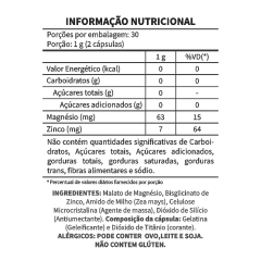 3 Unidades - ZINCO Quelato 60 cápsulas 600 mg - Lucof