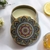 Vela Aromática Lata Mandala Mel & Limão 120g na internet