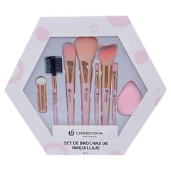 Set brocha de maquillaje cherimoya