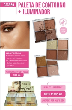 Paleta Iluminador+Contorno Pink21 CS3969