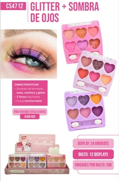 Sombra Glitter y para ojos hearbeat, Pink21