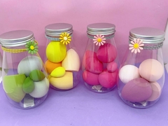 Set de esponja con recipiente Flor