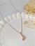 CADENA PLATA RODINADA ROSADA REF.207-45