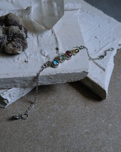 Pulseira em prata com cristais - loja online
