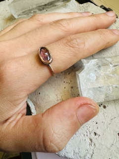 Anel Turmalina Rosa no cobre - comprar online