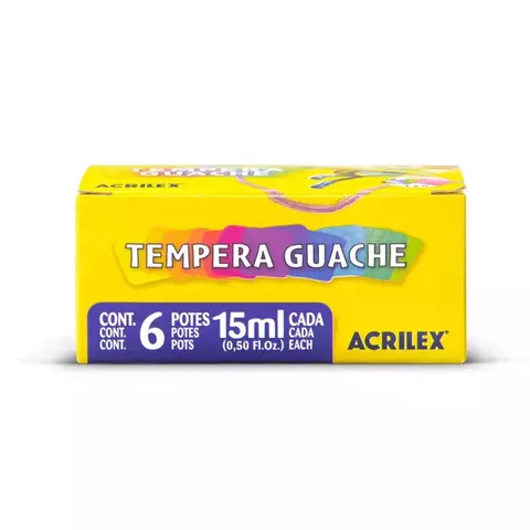 Tinta Guache 6 Cores de 15ml Acrilex - comprar online