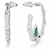 Brincos Swarovski Bambu, de Argola, Verde, Banhado a Ródio - comprar online