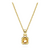 Pingente Swarovski Stilla, Lapidação Quadrada, Amarelo, Lacado a Dourado - Fox Gold