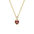 Pingente Swarovski Stilla, Coração, Vermelho, Lacado a Dourado