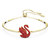 Pulseira Swarovski Cisne Vermelho de Ano Novo e Natal