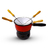 Kit Para Fondue Esmaltado Vermelho Com Interior Branco - comprar online