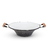 Tacho Esmaltado Preto Com Interior Branco Liso Com Cabo De Madeira N°12 - comprar online
