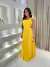 Vestido Longo Crep Duna Liso