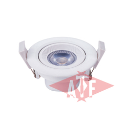 Spot Panel Led Embutir Aro Movil Redondo 3W Luz Fria