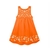 VESTIDO NANAI EM ALGODÃO COM COTTON LARANJA DETALHE NAS COSTAS ESTAMPA ALTO RELEVO