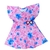 VESTIDO FLORES ROSA E AZUL