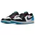 Tênis Nike Air Jordan 1 Low "OG Unc" nas cores preto, azul e branco, com design elegante e moderno, disponível na Supernova Sneakers.