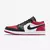 Tênis Air Jordan 1 Low "Bred Toe" com cores preto, vermelho e branco disponível na Supernova Sneakers