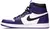 Tênis Air Jordan 1 High "Court Purple 2.0" nas cores roxo, branco e preto, exibindo design elegante e moderno disponível na Supernova Sneakers