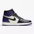 Tenis Air Jordan 1 High "Court Purple" nas cores preto e roxo, com detalhes em branco e sola roxa disponível na Supernova Sneakers