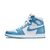 Tênis Air Jordan 1 High "OG UNC" nas cores azul e branco disponível na Supernova Sneakers