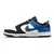 Tênis Nike SB Dunk Low "Industrial Blue" nas cores azul, preto e branco, com detalhe do logo da Nike.