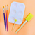 SET PARA PINTAR X 5 PINCELES+RODILLO+SELLO COLOURS