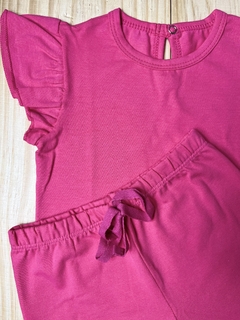 Imagem do CONJUNTO CAMISETA FRUFRU E SHORT - ROSA
