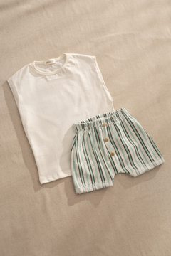 CONJUNTO VERANEIO ALEGRE - VERDE/OFF WHITE