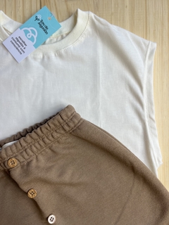 CONJUNTO VERANEIO - MARROM/OFF WHITE - loja online