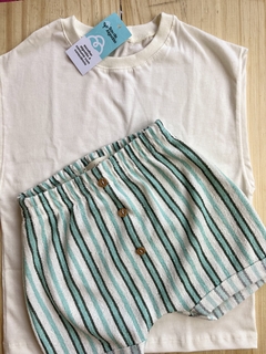 CONJUNTO VERANEIO ALEGRE - VERDE/OFF WHITE - loja online
