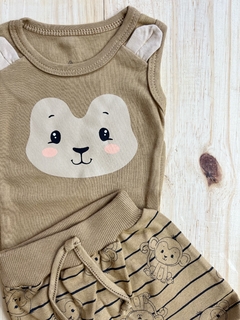 CONJUNTO ZOO MENINO - BEGE/MARROM SUAVE - comprar online