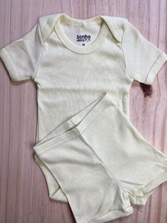 CONJUNTO BODY E SHORT CANELADO - DIVERSAS CORES - loja online