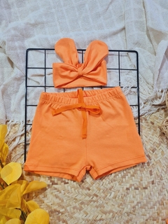 CONJUNTO CAMISETA FRUFRU E SHORT - LARANJA na internet
