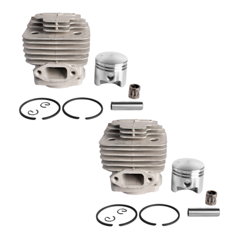 2 KITS Cilindros Anéis Pistão Roçadeira Importada 52cc-Sanre