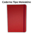 Caderneta Vermelha Tipo Moleskine Para Anotação 21x14 Com Pauta Folha Branca - comprar online