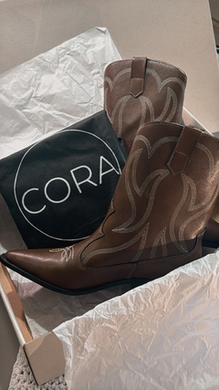 Bota Western Marrom Detalhe Bordado, Bota Texana - comprar online