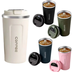 Vaso De Café Térmico Acero Inoxidable Con Sensor Temperatura - tienda online