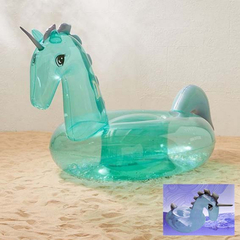 Inflable unicornio para pileta grande transparente 1.2m x 0.6m - comprar online