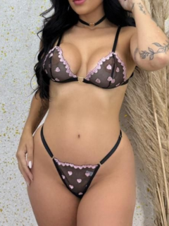 Conjunto Tule Corações - loja online