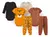 Kit 6 peças Conjunto body bebê manga curta longa calça roupa bebe menino