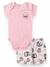 kit 2 conjuntos Menina bebe body manga curta e shorts - comprar online