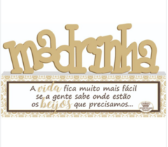 MADEIRINHA MADRINHA...DOURADO 12X18,5