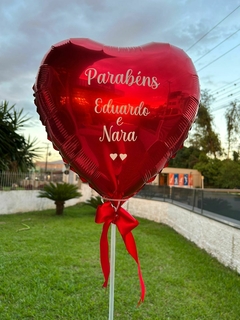 Balão metalizado formatos na vareta - amorapresentesefestas