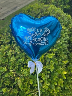 Balão metalizado formatos na vareta 25cm - amorapresentesefestas