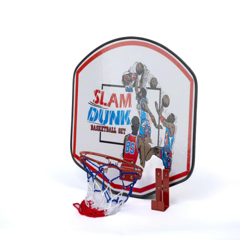 TABLERO BASQUET MINI SET Madera 51x40x0,9cm, Aro: 9\"
