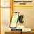 Carregador sem fio Stand Pad para iPhone, 3 em 1, Despertador, Luz Noturna, Estação de Carregamento
