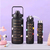 kit 3 Garrafa 2000ml de Água com Adesivos 3D Motivacional em inglês Squeeze